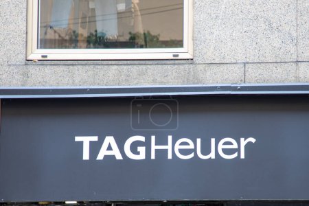 Photo for Bordeaux , France - 07 10 2023 : TAG HEUER logo brand and text sign chronograph entrance facade shop watch luxury swiss store - Royalty Free Image