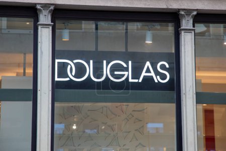 Photo for Milan , Italy  - 09 01 2023 : douglas logo text and facade sign shop german brand chain of cosmetics boutique entrance - Royalty Free Image
