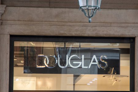 Photo for Milan , Italy  - 09 01 2023 : douglas logo brand and text sign front of shop deutch brand chain of cosmetics store - Royalty Free Image
