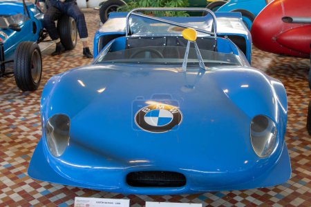 Photo for Talmont , France - 09 28 2023 : BMW logo brand and text sign of 1968 Costin Nathan 2 litre 4cyl alpina race car - Royalty Free Image