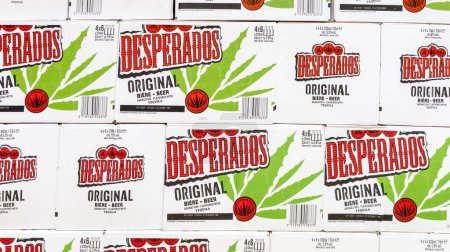 Photo for Bordeaux , France - 09 25 2023 : Desperados tequila beer original text logo and sign brand for sell supermarket store - Royalty Free Image