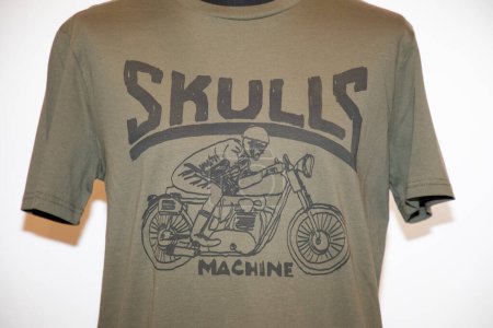 Photo for Bordeaux , France - 10 31 2023 : Skulls machine logo brand and sign on biker shirt fashion clothes motorcyles - Royalty Free Image