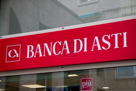 Photo for Milan,  Italy - 11 07 2023 : Cassa di Risparmio di Asti Banca di Asti Italian saving bank filiale piu - Royalty Free Image