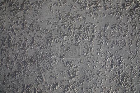 Photo for Grey white concrete plastered wall background gray roughcast - Royalty Free Image