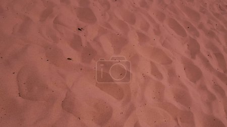 Foto de Melocotón Fuzz arena fina playa fondo abstracto textura arenosa del desierto de arena - Imagen libre de derechos