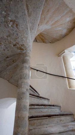 Photo for Lyon french traboule stair type of passageway under houses originally used by silk manufacturers - Royalty Free Image