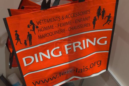 Photo for Bordeaux , France -  01 29 2024 : Le Relais ding fring logo sign and brand text on bag shop recycling of clothing recycled goods store lerelais.org - Royalty Free Image