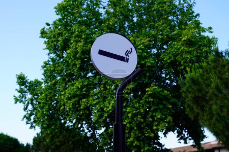 Zone fumeurs Panneau de signalisation Zone d'entente Fumée autorisée au parc municipal