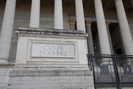 cour d'appel french sign text on ancient wall facade building means in france appeal court courtroom