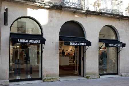 Photo for Bordeaux , France -  02 19 2024 : Zadig & Voltaire logo brand and text sign chain front facade luxury fashion signage clothing perfume entrance store - Royalty Free Image