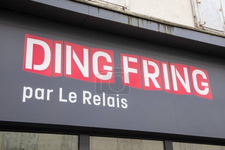 Photo for Bordeaux , France -  04 08 2024 : Le Relais logo sign and brand text on shop facade of street box collection and recycling of clothing recycled goods store - Royalty Free Image