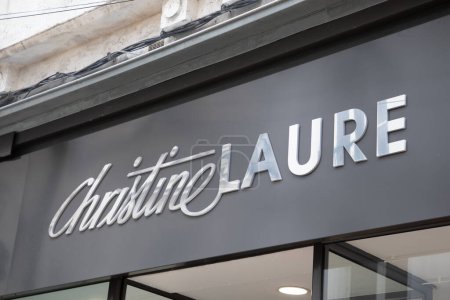 Photo for Angouleme , France -  04 08 2024 : Christine laure logo brand and text sign on wall facade store of fashion clothing shop entrance chain - Royalty Free Image