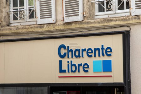 Photo for Angouleme , France -  04 08 2024 : charente libre logo brand and sign text French newspaper regional daily paper in west center france - Royalty Free Image