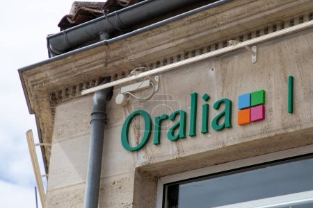 Photo for Bordeaux , France -  04 22 2024 : oralia sign brand and text logo facade entrance french office real estate agency specialized buying selling house apartment - Royalty Free Image