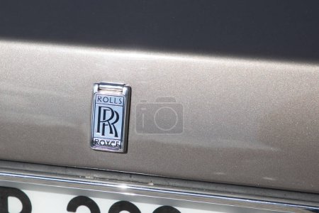 Photo for Bordeaux , France -  04 29 2024 : Rolls Royce logo brand and text sign on rear British luxury car - Royalty Free Image