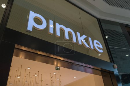 Photo for Bordeaux , France -  05 01 2024 : Pimkie logo brand and text sign boutique chain fashion store signage entrance clothing girl women shop - Royalty Free Image