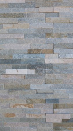 Téléchargez les photos : Façade pierre brun gris fond mural de brique pierre horizontale papier peint gris - en image libre de droit
