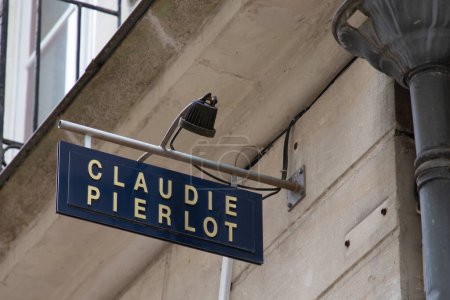 Photo for Bordeaux , France -  05 22 2024 : claudie pierlot facade sign logo brand and text signage at wall entrance of fashionable textile store of fashion commercial clothing - Royalty Free Image