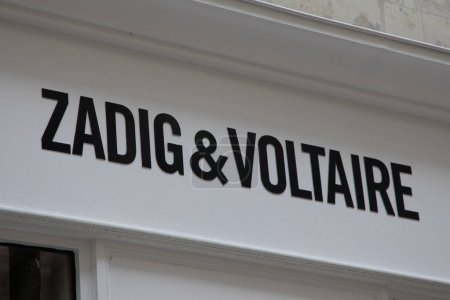 Photo for Nantes , France -  05 28 2024 : Zadig et Voltaire logo brand and text sign front facade trendy luxury fashion store - Royalty Free Image