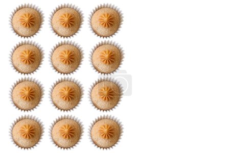 Photo for Brazilian fudge balls of churros organized and with copy space. - Royalty Free Image