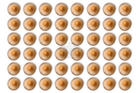 Photo for Several Brazilian fudge balls of churros arranged in a rectangular shape. - Royalty Free Image