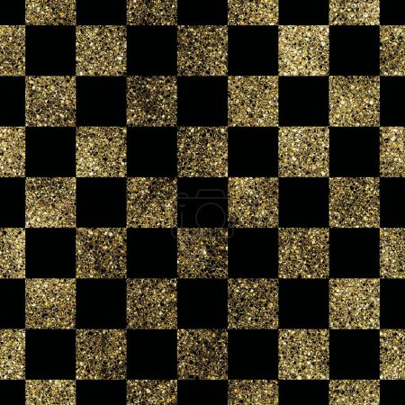 Black and Gold Checker Pattern