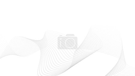 Illustration for White Background with Wavy Lines - Royalty Free Image