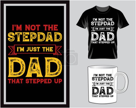 Ilustración de Father's Day quotes typography t shirt and mug design motivational typography vector illustration. - Imagen libre de derechos