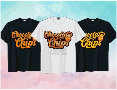 Illustration for Chocolate chips graffiti typography t shirt design vector illustration - Royalty Free Image