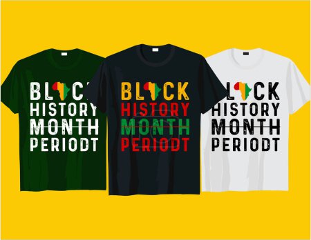 Ilustración de Juneteenth black history typography t shirt design vector illustration lettering, african american typography design - Imagen libre de derechos