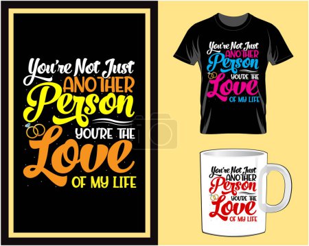 Illustration for You're not just another person T shirt design vector illustration - Royalty Free Image