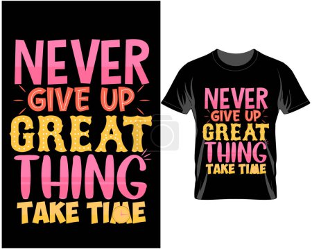 Ilustración de Motivacional tipografía tipografía camiseta diseño vector ilustración - Imagen libre de derechos