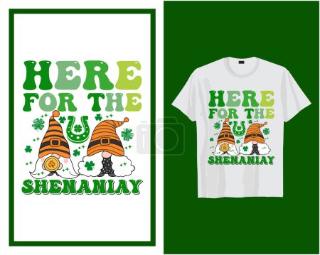 Ilustración de St Patrick's day t shirt design typography vector illustration - Imagen libre de derechos