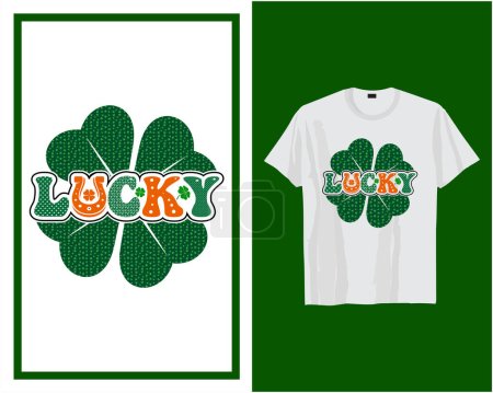 Téléchargez les illustrations : Saint Patrick t-shirt design typographie illustration vectorielle - en licence libre de droit