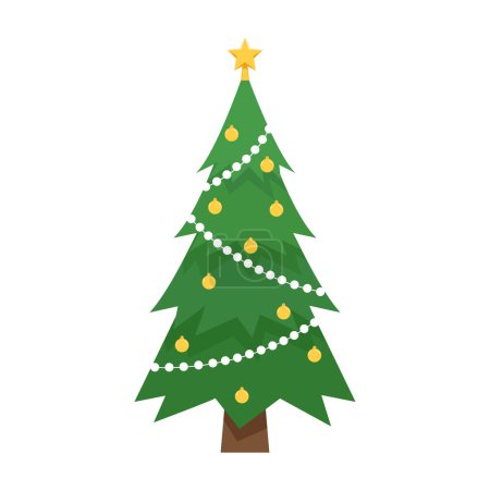 Photo for Christmas tree. Christmas tree icon. Flat design. - Royalty Free Image