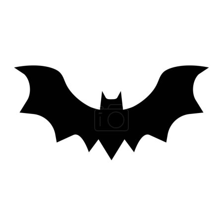 Bat icon. Black bat. Halloween decoration