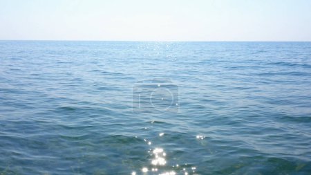 Photo for Scenery seascape view. Ocean surface with beautiful horizon in the background. Nature landscape. - Royalty Free Image