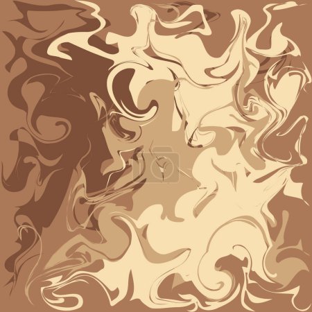 Photo for Abstract square shaped vector banner in organic colors coffee and milk - Royalty Free Image