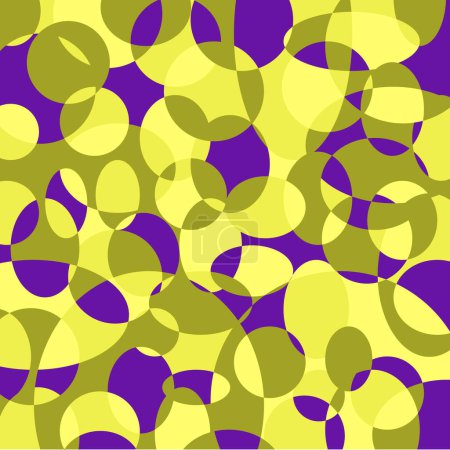 Ilustración de Cuadrado brillante oro y púrpura de color abstracto fondo psicodélico con elementos gráficos vector - Imagen libre de derechos