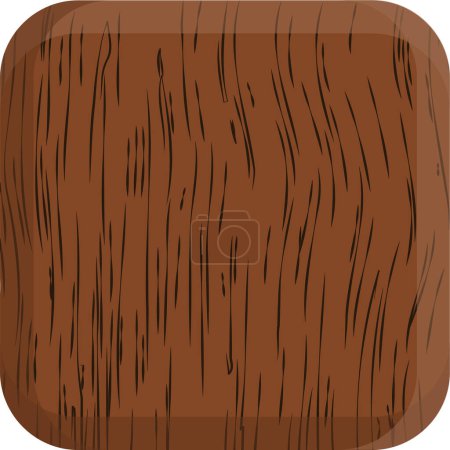 Téléchargez les illustrations : Photo realistic wood textured tile colored in chocolate brown - en licence libre de droit