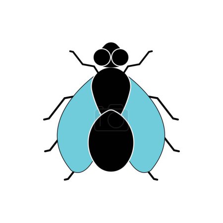 Téléchargez les illustrations : Flies icon vector illustration - en licence libre de droit