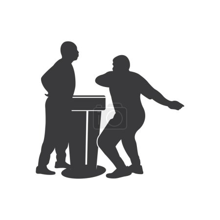 Ilustración de Bofetada lucha logo vector ilustración - Imagen libre de derechos