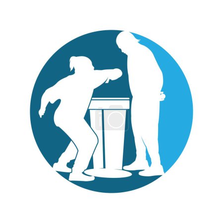 Téléchargez les illustrations : Illustration vectorielle du logo Slap fight - en licence libre de droit