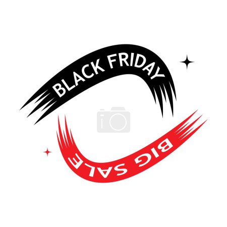 Illustration for Black Friday logo concept vector - Royalty Free Image