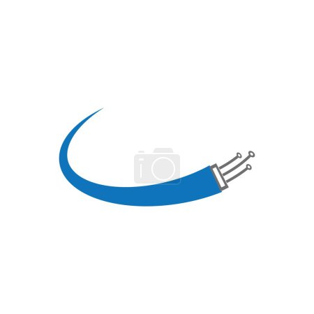 Illustration for Viber optic cable icon vector - Royalty Free Image