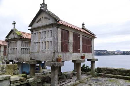 Foto de Vista de la ciudad pesquera de Combarro, Pontevedra, España - Imagen libre de derechos