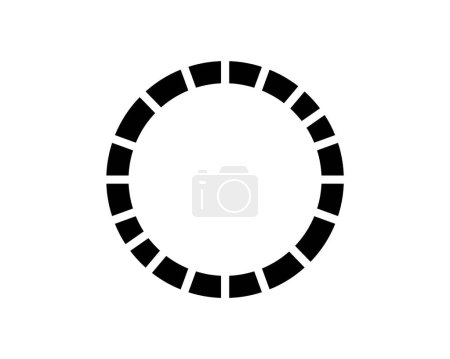 Téléchargez les photos : Une icône illustrée de progression de chargement ou de cercle de charge isolée sur fond blanc - en image libre de droit