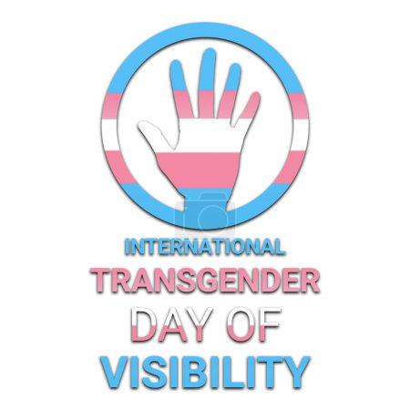 Foto de Día Internacional de la Visibilidad de las Personas Transgénero. Concepto de vacaciones. Plantilla para fondo, banner, tarjeta, póster con inscripción de texto. ilustración - Imagen libre de derechos
