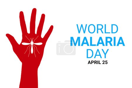 World Malaria Day. April 25. illustration. Design for banner, poster or print.