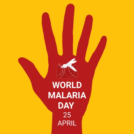 Photo for World Malaria Day. 25 April. illustration. Design for banner, poster or print. - Royalty Free Image